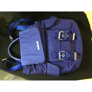 Madden‎ NYC Mini Backpack Convertible Satchel Top Handle Blue Buckle